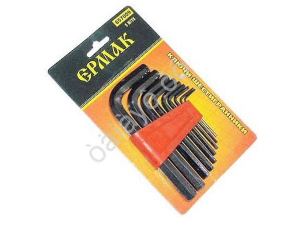 Набор ключей-шестигран. 2,0-12мм, 9шт. (009) ЕРМАК /1/6/48 Набор ключей-шестигран. 2,0-12мм, 9шт. (009) ЕРМАК /1/6/48