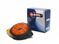 Указатель габаритов 24V (10-светодиодов, круглый Ø55мм, "солнышко", бегущий элемент) желтый /1/15