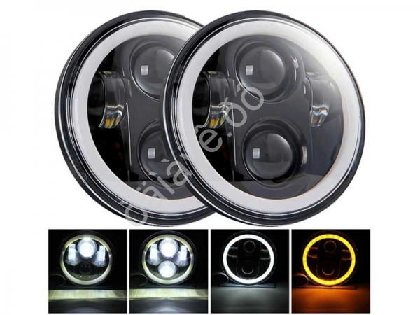 Фара светодиодная сфера ДХО +поворотник,ближний, дальний свет 12-24V, 22-30w, 2500-6000K HL-C23-01