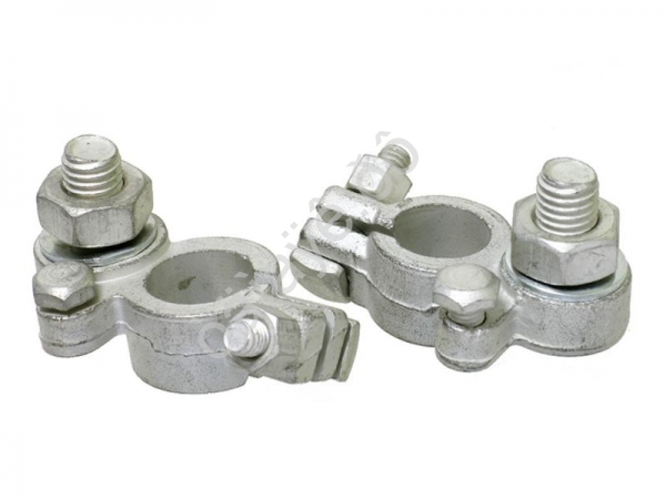 Клеммы аккумуляторные 10 Болт (белая) /12/120 Клеммы аккумуляторные 10 Болт (белая) /12/120