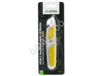 Нож ULTIMA 18мм, выдвижн. трапециевидное  лезвие, металл. корпус /1/12