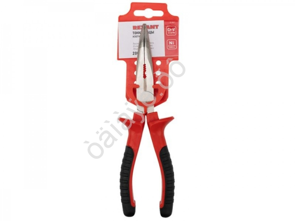 Тонкогубцы 200мм изогнутые, никелированные REXANT /1/6/60