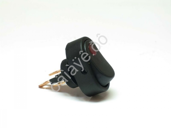 Переключатель 12V 20A (3c) ON-OFF овал черный с красной LED М5/50/1000_