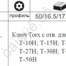 F5098LТ Набор угловых ключей удл.TORX 9пр. (Т10-Т50) /1/10 F5098LТ Набор угловых ключей удл.TORX 9пр. (Т10-Т50) /1/10