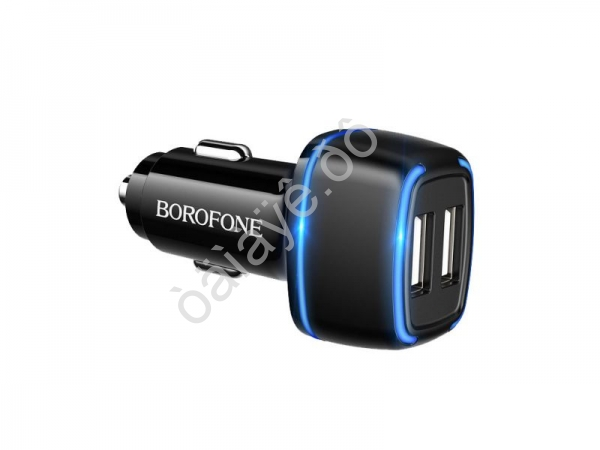 АЗУ в прикуриватель  2хUSB, Borofone, черный BZ14 /1/44
