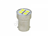 Светодиод 12V T15 4SMD (5050) BA15S WHITE "Маяк"/10
