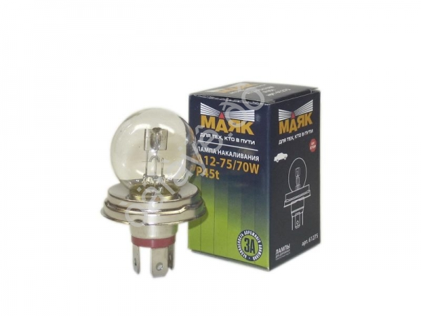 Лампа МАЯК А12V 75/70W P45t /10/100 Лампа МАЯК А12V 75/70W P45t /10/100