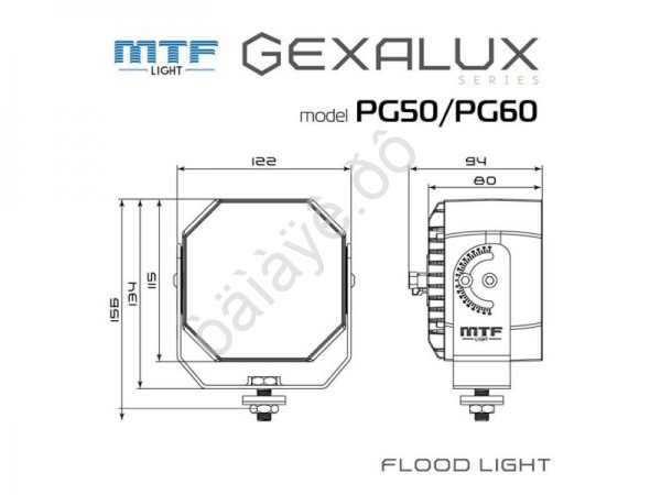 Прожектор светодиодный MTF LIGHT СЕРИЯ GEXALUX 9-32В, 50ВТ, 6500К, 4000ЛМ, шт.