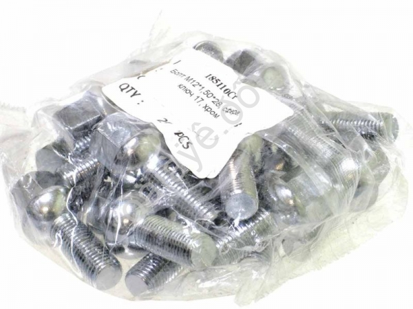Болт М12*1,50*28, сфера, ключ 17, хром /20