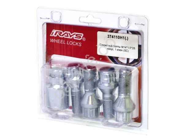 Болты секретные М14*1,50*28мм, конус, 1 ключ (SC) Болты секретные М14*1,50*28мм, конус, 1 ключ (SC)