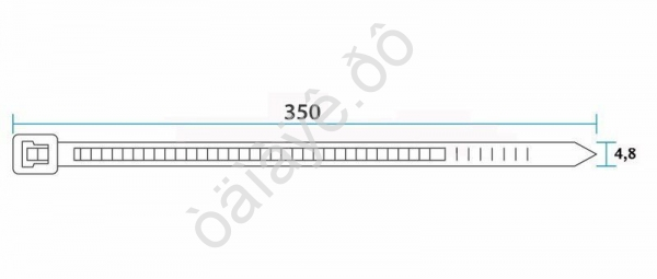 Хомут пластиковый 4.8х350 REXANT бел (в уп.100шт) /1/10/50