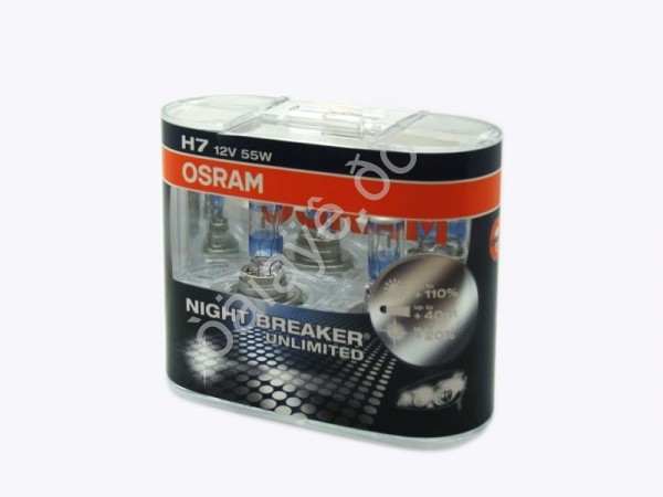 Лампа Osram H7 12V55W+110%  NIGHT BREAKER UNLIMITED EURO
