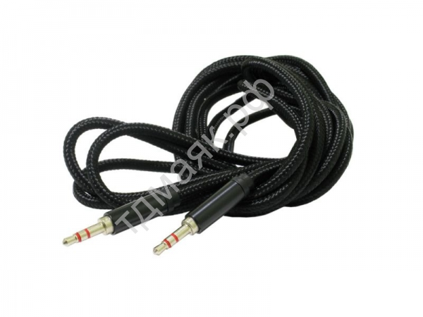Аудио кабель AUX 3,5мм JD-326 тканевый 3м