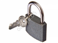 Замок навесной серый металл,38мм FALCO /1/12