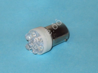 Светодиод 12V T15 5LED BA15S WHITE "Маяк"/10