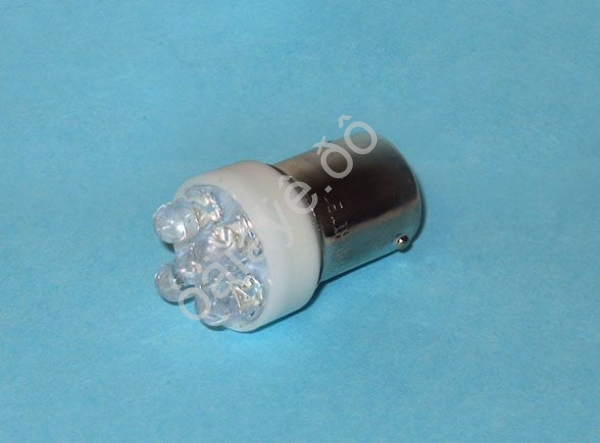 Светодиод 12V T15 5LED BA15S WHITE "Маяк"/10