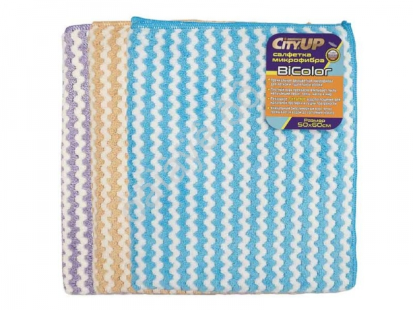 Салфетка Микро-Фибра BiColor СА-188 50*60см /1/3/90 Салфетка Микро-Фибра BiColor СА-188 50*60см /1/3/90