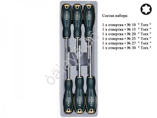 F2061 Набор отверток 6пр.TORX (Т10;Т15;Т20;Т25;Т27;Т30) F2061 Набор отверток 6пр.TORX (Т10;Т15;Т20;Т25;Т27;Т30)