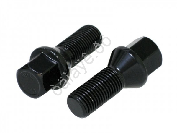 Болт М14*1,50*28, конус, ключ 17, черный хром /20