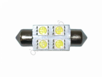 Светодиод Т11 - 4SMD  5050 белый 36мм /10_
