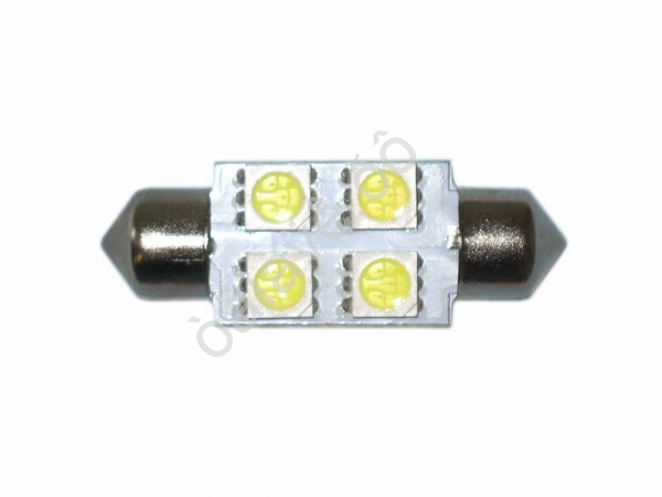 Светодиод Т11 - 4SMD  5050 белый 36мм /10_