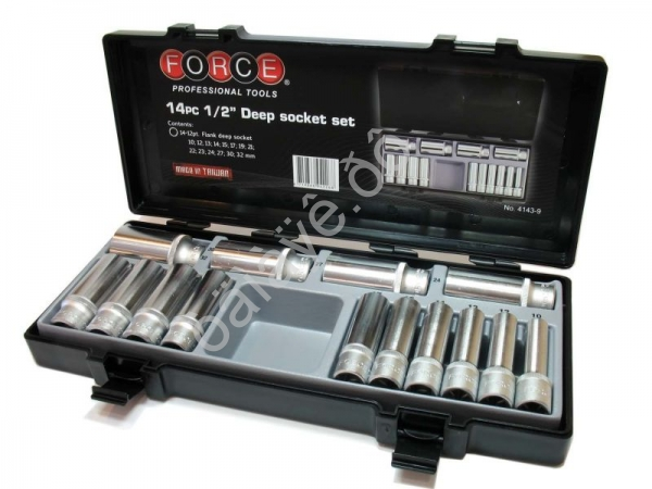 F4143-9 Набор торц.головок 1/2" 12гр.10-32мм. L=77мм /1/6 F4143-9 Набор торц.головок 1/2" 12гр.10-32мм. L=77мм /1/6