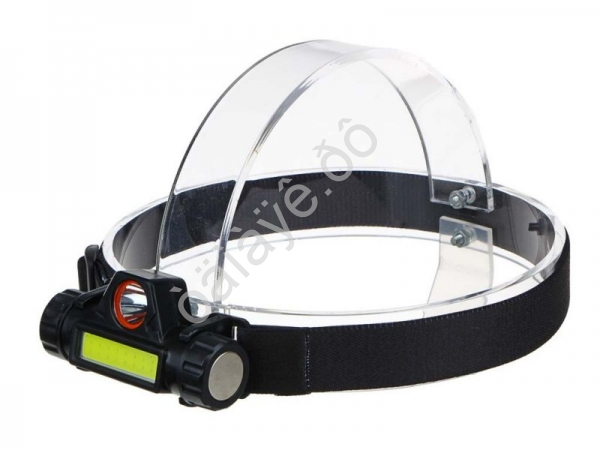 Фонарь на голову Ермак  800мАч, 1 COB, 1 LED, 8х3 см, 2 режима, пластик