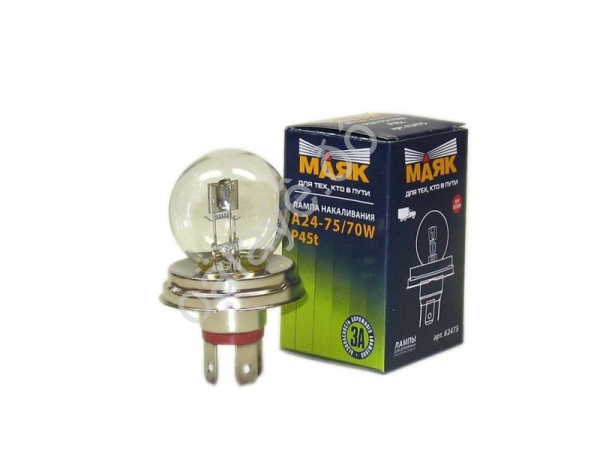 Лампа МАЯК A24V 75/70W P45t /10/100 Лампа МАЯК A24V 75/70W P45t /10/100