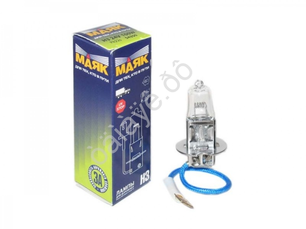 Лампа МАЯК H3 24V100W Pk22s (мин.уп.10шт) 10/800 Лампа МАЯК H3 24V100W Pk22s (мин.уп.10шт) 10/800