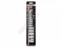 Головки Е-профиль, набор 15пр., 1/4" 3/8" 1/2" Forsage