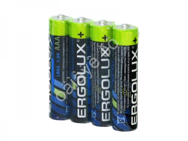 Батарейки  Ergolux Alkaline BP-24  ААА  R03 1,5V /4/24