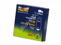 Лампа T1W 24V 1W BA9s "Маяк"/100