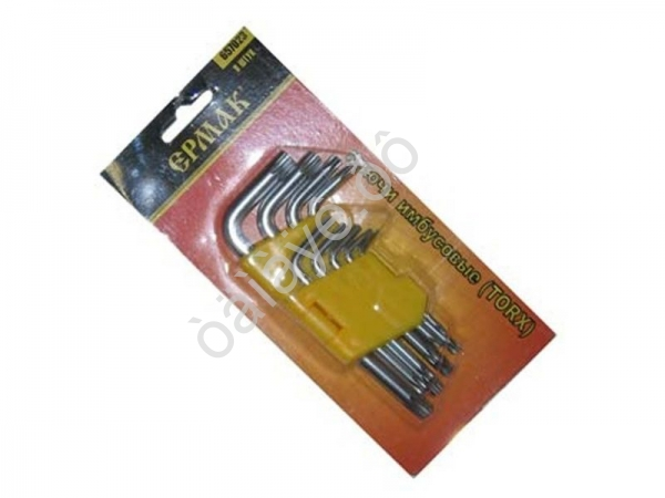 Набор ключей TORX-профиль 9пр.(50х3-125х9мм) ЕРМАК /1/72 Набор ключей TORX-профиль 9пр.(50х3-125х9мм) ЕРМАК /1/72
