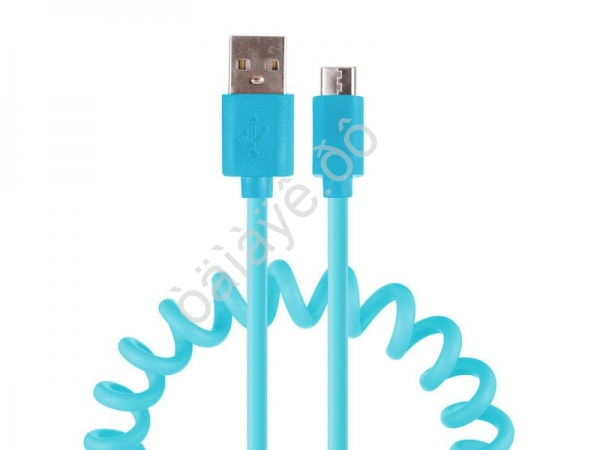 USB кабель Type-C, спиральный, 1,5А, FORZA