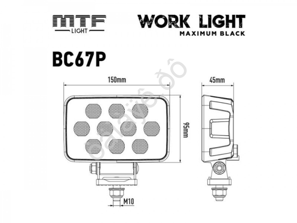Прожектор светодиодный MTF LIGHT серия MAXIMUM BLACK 12-36V, 60W, 7000lm, ECE R10, прямоугольный, шт Прожектор светодиодный MTF LIGHT серия MAXIMUM BLACK 12-36V, 60W, 7000lm, ECE R10, прямоугольный, шт