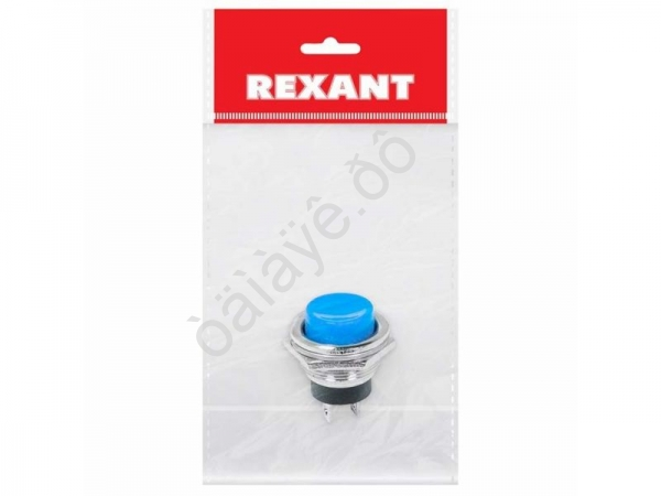 Выключатель-кнопка металл 250V 2А (2с) OFF-(ON) Ø16.2 синяя (RWD-306) REXANT Выключатель-кнопка металл 250V 2А (2с) OFF-(ON) Ø16.2 синяя (RWD-306) REXANT