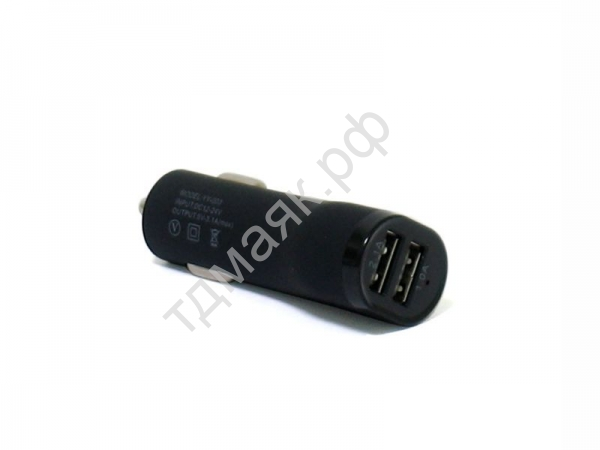 АЗУ в прикуриватель  2 USB (2 100mA) YY-03