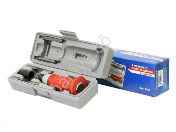 Отвёртка ударная, с защитой  6 бит (в кейсе ) МАЯКАВТО™1/25_