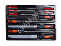 Набор напильников разнопрофильных (плоский, треугольный, круглый, полукруглый, квадратный, L-1 Forsage