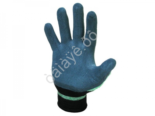 Перчатки прорезиненные с текстурой (зеленые)  /12