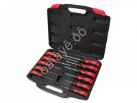 Набор отверток TORX с отверстием 11пр.(ТН6,7,8,9,10,15х75мм; ТН20,25,27х100мм; ТН30х125мм; ТН40х150м Forsage