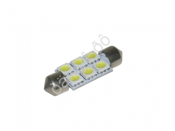 Светодиод Т11 - 6SMD  5050 белый 36мм /10/100_