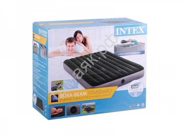 Кровать флок Downy Bed, 152х203х25см, Fiber Tech Кинг, 64763, INTEX
