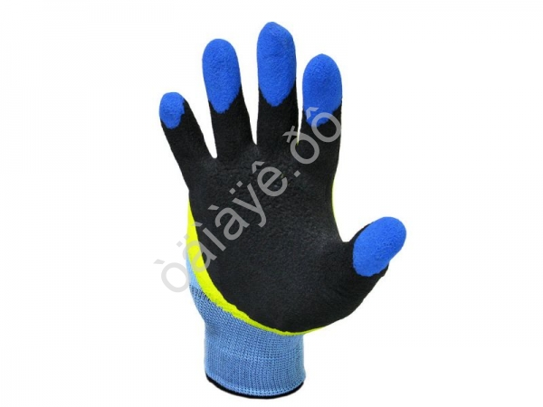 Перчатки прорезиненные с ПУ пальчиками (4цветные)  /12