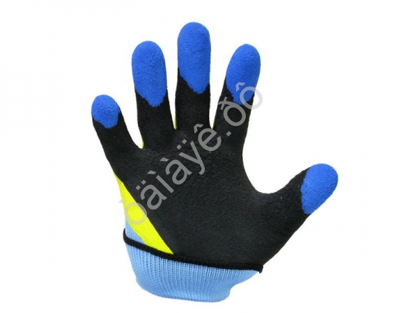 Перчатки прорезиненные с ПУ пальчиками (4цветные)  /12