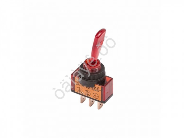 Тумблер 12V 20А (3c) ON-OFF однополюсный с красной подсветкой (ASW-13D) REXANT Тумблер 12V 20А (3c) ON-OFF однополюсный с красной подсветкой (ASW-13D) REXANT