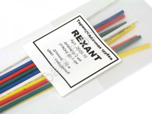 Термоусадочная трубка  2мм REXANT  цвет-микс (10м)