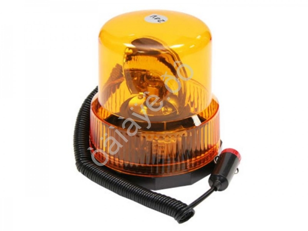 Маячок проб. АТ 12V жёлт. стакан на магн.H-140мм АТ-122/12 /1/20