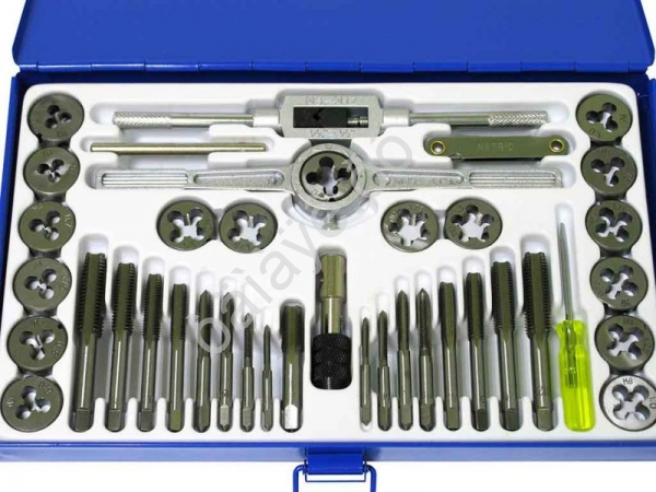 Набор метчиков и плашек метрический 40пр. (подшипниковая сталь) МАЯКАВТО™ /1/10_