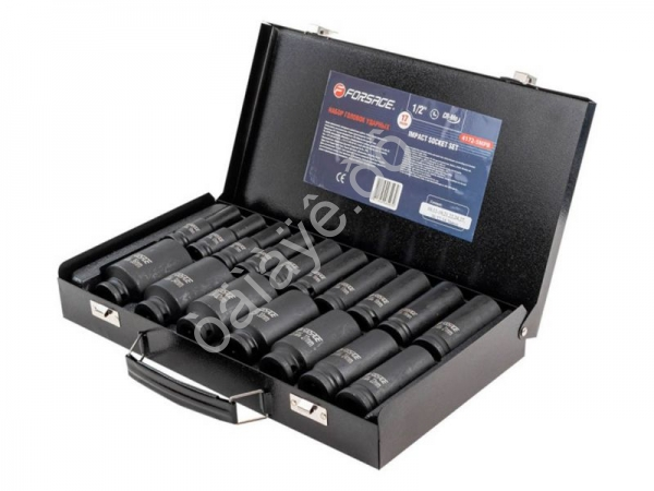 Набор инструментов ударных 1/2", 6гр. 17пр. Forsage Набор инструментов ударных 1/2", 6гр. 17пр. Forsage